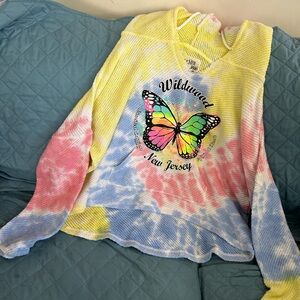 Light weight “ Wildwood, New Jersey” tie-dye pull over hoodie Sz XL